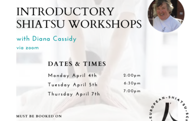 FREE Introduction to Shiatsu Workshops with Diana Cassidy